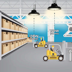 Campana LED UFO industrial 150W - CCT - 170lm/W - Driver LIFUD - IP65 - 10 años garantía