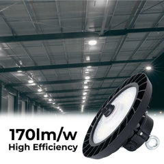 Campana LED UFO industrial 150W - CCT - 170lm/W - Driver LIFUD - IP65 - 10 años garantía