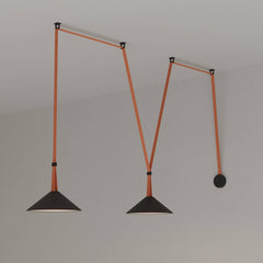 Lámpara cono configurable "Axia 2" - KIT 2 lámparas plato 12W + cinta textil eléctrica + accesorios