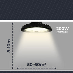 Campana LED industrial 200W - CCT - 170lm/W - Driver LIFUD - IP65 - 10 años garantía