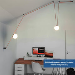 Lámpara configurable "Axia 1" - KIT lámpara bola 12W + cinta textil eléctrica + accesorios