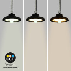Campana LED UFO industrial 200W - CCT - Con sensor de movimiento - 170lm/W - Driver LIFUD - IP65 - 5 años garantía