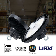 Campana LED UFO industrial 200W - CCT - Con sensor de movimiento - 170lm/W - Driver LIFUD - IP65 - 5 años garantía