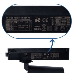 Proyector LED para carril monofásico 40W - Fruterías y verdulerías