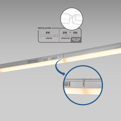 Regleta LED bajo mueble T5 - 8W - CCT - 60 cm - Opal