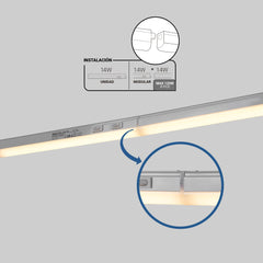 Regleta LED bajo mueble T5 - 14W - CCT - 120 cm - Opal