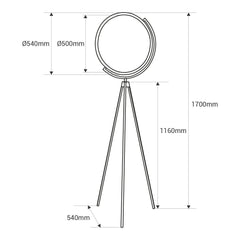 Lámpara de pie LED diseño "Eyes" - 26W - Luz cálida