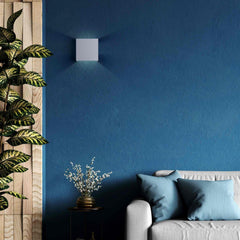 Aplique de pared concreto "Scuad" - Cuadrado - Up & down - 1 x G9