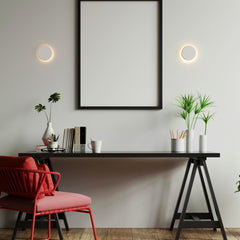 Aplique de pared escayola "Lune" - 2,5W - Luz cálida