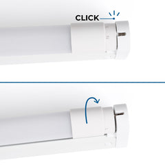 Kit regleta portatubos + tubo LED T8 - 18W - 120cm