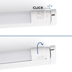 Kit regleta portatubos + tubo LED T8 - 9W - 60cm