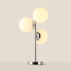 Lámpara de mesa bola cristal triple "ROM" - 3 x E27 - Ø 15cm