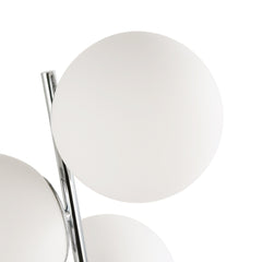 Lámpara de mesa bola cristal triple "ROM" - 3 x E27 - Ø 15cm