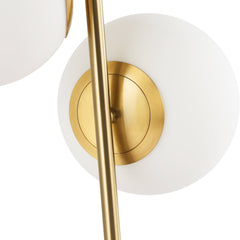 Lámpara de mesa bola cristal triple "ROM" - 3 x E27 - Ø 15cm