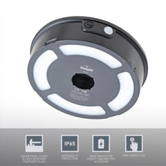 Bolardo solar LED "FELICE 400" con sensor PIR - 33 cm - 4000K - 2 modos de funcionamiento