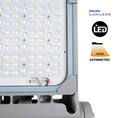 Proyector LED asimétrico exterior 600W - Regulable 1-10V - 160lm/W - IP66