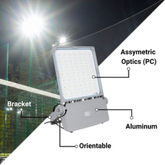 Proyector LED asimétrico exterior 600W - Regulable 1-10V - 160lm/W - IP66