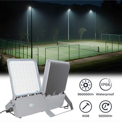 Proyector LED asimétrico exterior 600W - Regulable 1-10V - 160lm/W - IP66