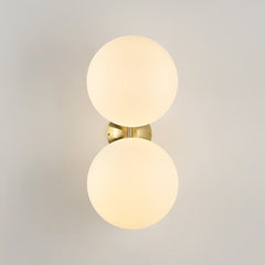 Aplique de pared doble bola cristal "VIC 220" - E27 - Ø 22cm
