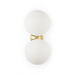 Aplique de pared doble bola cristal "VIC 220" - E27 - Ø 22cm