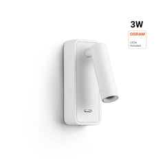 Aplique de pared para lectura "RAAM" 3W - Orientable - Chip OSRAM