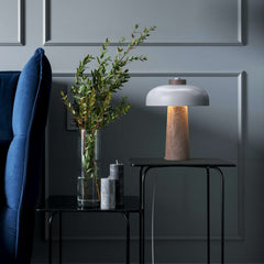 Lámpara de mesa diseño "CEP" - Base mármol - 2 x G9