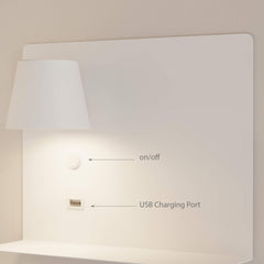 Aplique de pared para lectura con puerto USB "BASKOP" - 6W - Izquierda