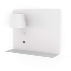 Aplique de pared para lectura con puerto USB "BASKOP" - 6W - Izquierda
