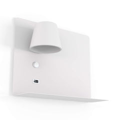 Aplique de pared para lectura con puerto USB "BASKOP" - 6W - Izquierda