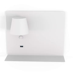 Aplique de pared para lectura con puerto USB "BASKOP" - 6W - Izquierda