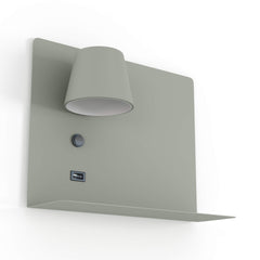 Aplique de pared para lectura con puerto USB "BASKOP" - 6W - Izquierda