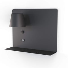 Aplique de pared para lectura con puerto USB "BASKOP" - 6W - Izquierda