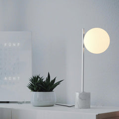 Lámpara de mesa bola cristal "LICRU" - E27 - Ø 15cm