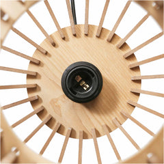 Lámpara colgante madera "BURMA" - Ø 45cm - E27