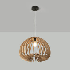Lámpara colgante madera "MARGE" - Ø 45cm - E27