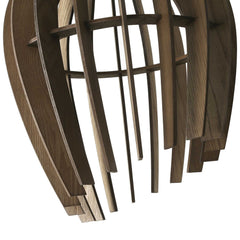 Lámpara colgante madera "HUNTEL" - Ø 30cm - E27