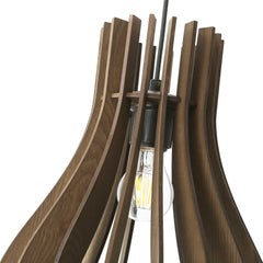Lámpara colgante madera "HUNTEL" - Ø 30cm - E27
