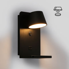 Aplique de pared para lectura con puerto USB "BASKOP W" - 6W - Base carga inalámbrica