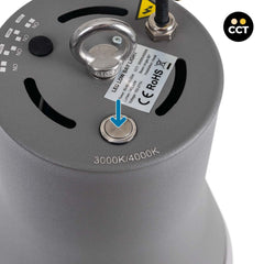 Campana LED comercial CCT - (25W / 40W /60W / 80W) - Difusor aluminio - UGR19 - Driver Lifud 0-10V