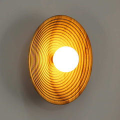Aplique de diseño en madera "RIANNE" - G9 - Ø28cm
