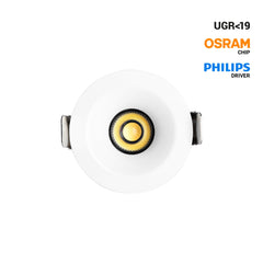 Downlight LED exterior 6W - CCT - Chip OSRAM - Driver PHILIPS - Corte Ø 55mm - IP54