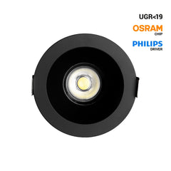 Downlight LED exterior 12W - CCT - Chip OSRAM - Driver PHILIPS - Corte Ø 75mm - IP54