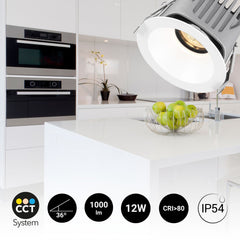 Downlight LED exterior 12W - CCT - Chip OSRAM - Driver PHILIPS - Corte Ø 75mm - IP54