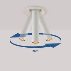 Foco de techo LED empotrable 3W - Extensible 120mm - Orientable - Chip OSRAM - 2700K