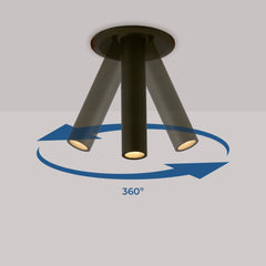 Foco de techo LED empotrable 3W - Extensible 300mm - Orientable - Chip OSRAM - 2700K