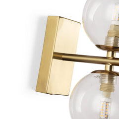Aplique de pared con doble esfera de cristal "CANTHA" - 2 x G9