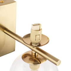 Aplique de pared con doble esfera de cristal "CANTHA" - 2 x G9