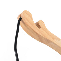 Aplique de pared de mimbre y madera "Phuket" - Con cable y enchufe - E27