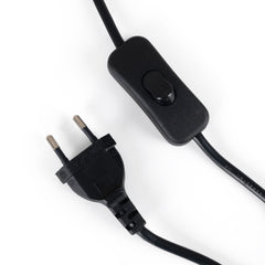 Aplique de pared de mimbre y madera "Phuket" - Con cable y enchufe - E27