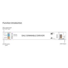 Driver regulable lineal DALI DT8 - CCT - 40W - Corriente constante - Salida 10-54V DC - 500-1050mA - NFC